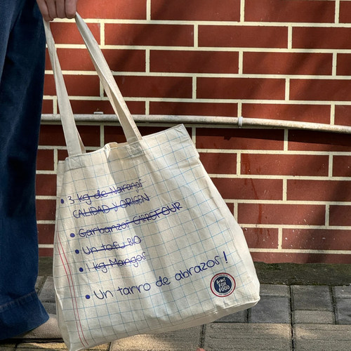 西班牙印花格子款帆布包