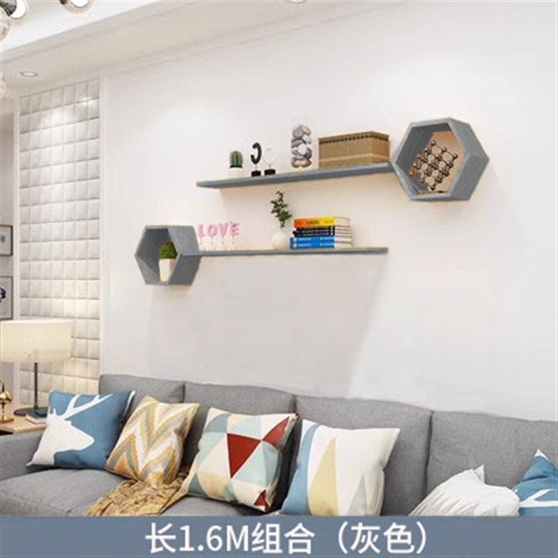 墙上置物架免打孔餐厅沙发客厅卧室背景墙面装饰创意挂墙壁柜书架,住宅家具,搁板/置物架/家用陈列架,淘宝优惠券,粉丝福利购,淘宝优惠卷
