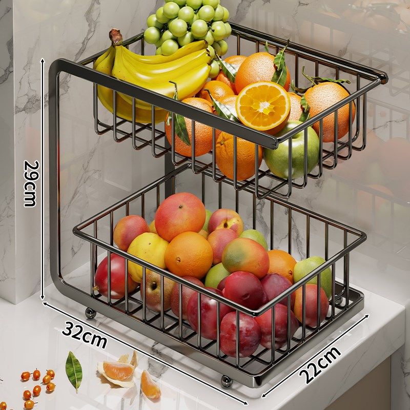 厨房蔬菜置物架落地多层不锈钢菜篮子家用多功能放菜水果收纳篮子,厨房/烹饪用具,果蔬置物架/篮/框,淘宝优惠券,粉丝福利购,淘宝优惠卷