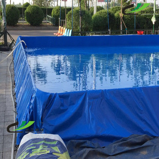 大型户外水产养殖帆布水池加厚刀刮布防水布锦鲤养鱼池虾池环保箱