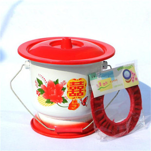 防滑老式搪瓷痰盂儿童坐便桶成人马桶坐便器孕妇老人尿桶尿盆华兰