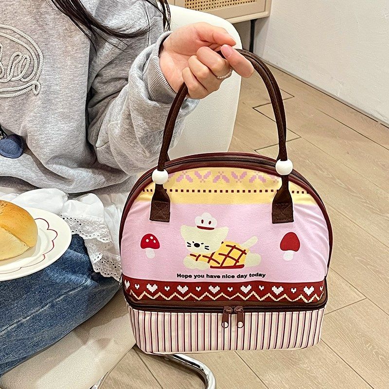 带饭的手提袋上班族洋气饭包高颜值饭盒袋子保温加厚铝箔便当餐包,收纳整理,饭盒袋,淘宝优惠券,粉丝福利购,淘宝优惠卷