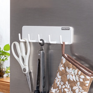 日本磁吸挂钩冰箱侧面挂架厨房壁收纳磁铁免打孔无痕强力粘勾排钩