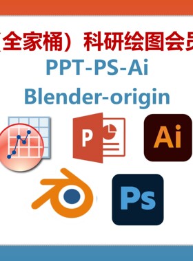 科研绘图全家桶（PPT-PS-Ai-Blender-origin）素材课程+更新+答疑