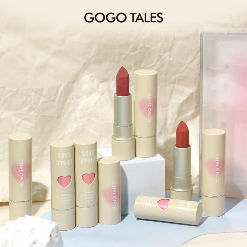 正品gogotales戈戈舞粉雾心唇膏 丝绒雾面哑光易上色哑而不干口红