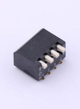 DSPV04LSGET 拨码开关 2.54mm 4位贴片琴键式拨码开关 SMD-8P,9x1