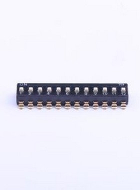 DSIC12LSGET 拨码开关 2.54mm间距（黑）12位（高推钮）贴片 SMD-