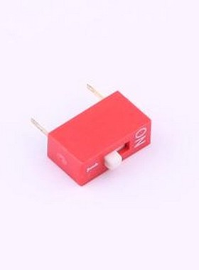 BX-DS2.54-1PZC 拨码开关 DSE 2.54直插平拨红色1位 间距2.54mm