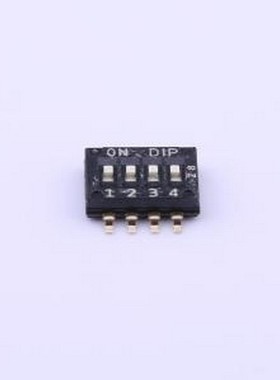 DHN-04-V-T/R 拨码开关 4位 包含引脚总宽度6.7mm 贴片 SMD-8P,4.