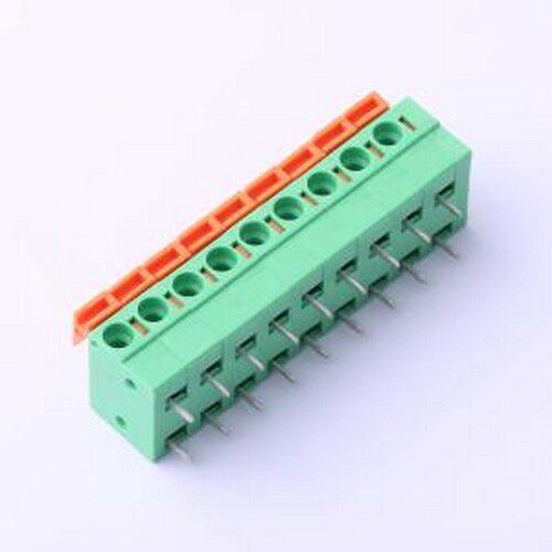 DB142R-5.08-9P-GN 弹簧式接线端子 1x9P 5.08mm 每排P数:9 排数: