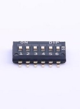 DHN-06-V-T/R 拨码开关 6位 包含引脚总宽度6.7mm 贴片 SMD-12P,4