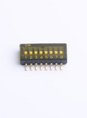 ZX-1.27BM-8PSMD 拨码开关 1.27间距 S脚 贴片8位编带 平拨 凹槽