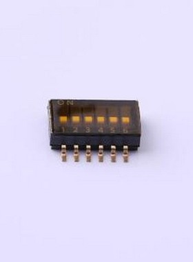 TP-06 拨码开关 拨码开关黑色06P-6PIN间距1.27mm贴片正拨平拨6位