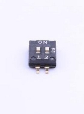 DHN-02-V-T/R 拨码开关 2位 包含引脚总宽度6.7mm 贴片 SMD-4P,3.