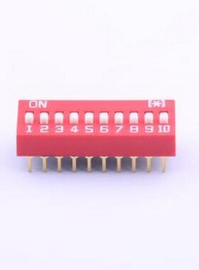 VDG-10HG-R 拨码开关 VDG/S-10L-H-R /10位 红色 插件