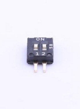 DHNF-02-V-T/R 拨码开关 2位 包含引脚总宽度8.1mm 贴片 SMD-4P,3