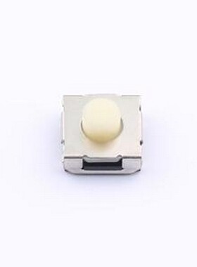 BTS0E0053CEJ00 轻触开关 6.65*6.4*4.3mm 250gf 米黄色硅胶 贴片