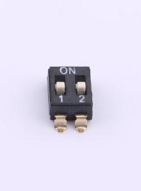 DSIC-02-LS-GER 拨码开关 2.54mm间距 2位 贴片高柄 DSIC黑色 拨