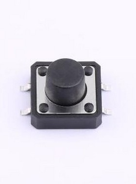 TS-1280SK 轻触开关 12*12*8mm 立贴轻触开关 黑色 弹力250gf 编