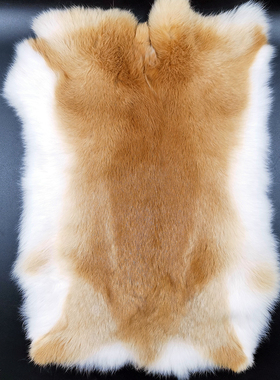 大尺寸兔皮毛整张皮草原料护膝护腰保暖垫内胆DIY手拿包手套饰品