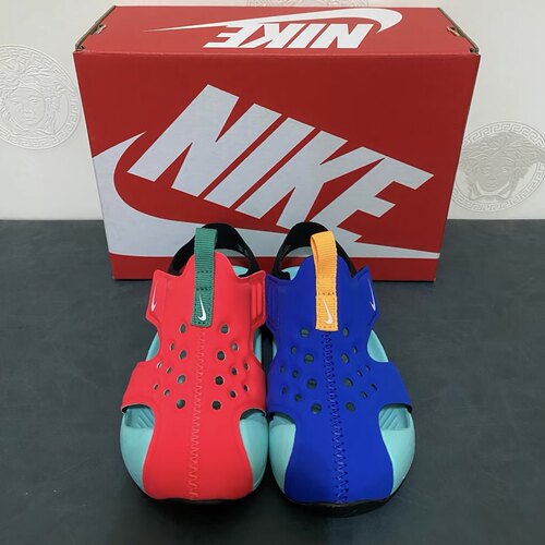Nike Sunray Protect 2 透气 低帮 学步鞋 蓝红绿鸳鸯 DM0973-641