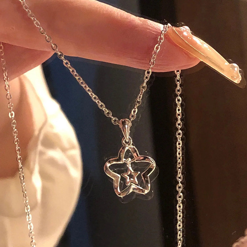 镂空星星项链ins小众简约设计感