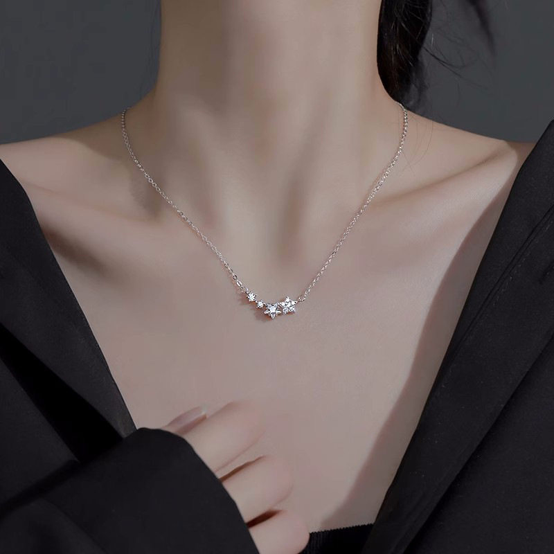 星星锆石项链女轻奢小众颈链设计