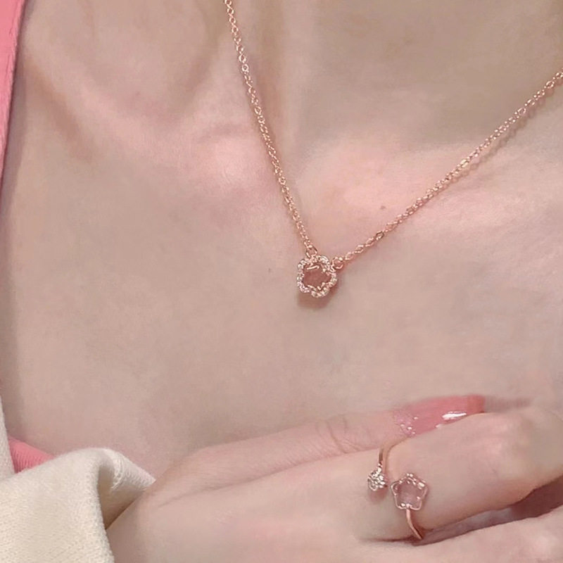 樱花项链女轻奢小众设计感高级
