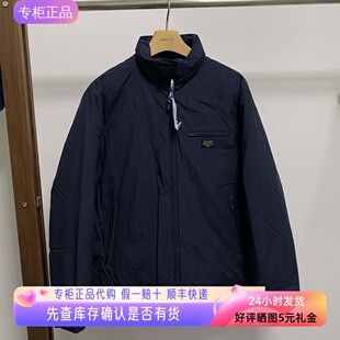 哈吉斯hazzys男士翻领底特律工装羽绒服宽松时尚外套ASFZU0CDI07