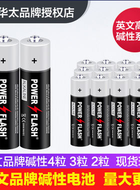 华太碱性电池儿童玩具5号智能门锁遥控器电视七7号鼠标泡泡枪24粒