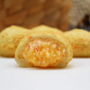 朝美龙虾沙拉丸 火锅蟹籽丸鱼籽包心鱼丸关东煮食材麻辣烫 500g