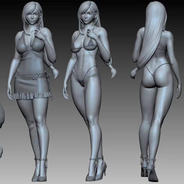 最终幻想 蒂法 含泳装和NSFW  3D打印模型图纸数据stl文件素材