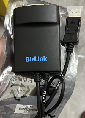 Bizlink 全新双通道双链路DVI转接线主动式DP转DVI线支持4k-144hz