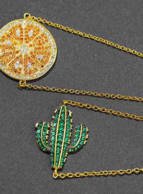 满钻七夕项链纯银低奢5A锆石女