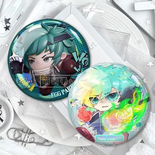 黑拳瓦格纳超燃蛋仔派对周边磨砂细闪吧唧徽章胸针摆件礼物漫展谷