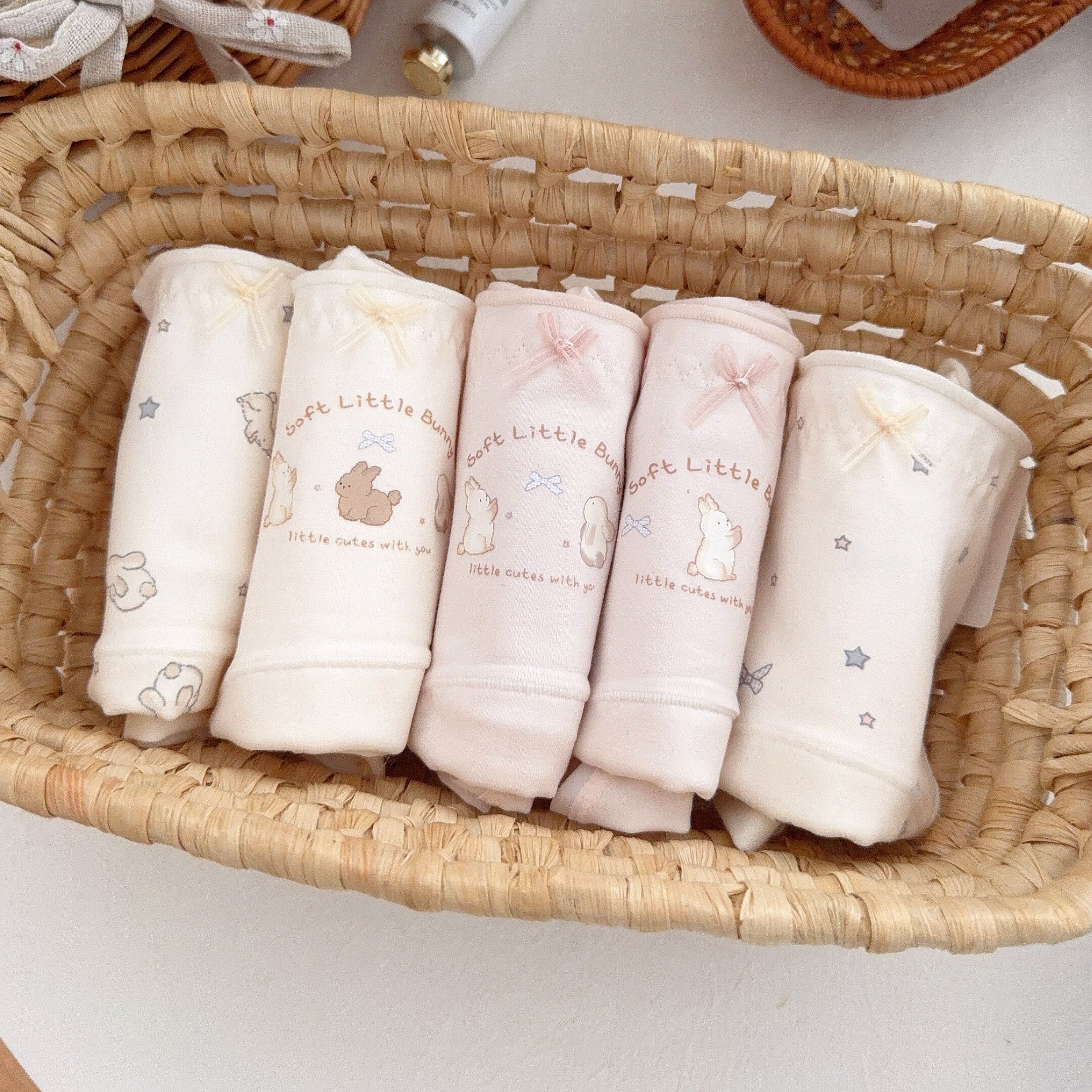 thumbnail for Lucky Star Rabbit ~ Cute Girl's Panties Pure Cotton 16cm Extended Crotch 10A Antibacterial 2026 New Cotton Class A