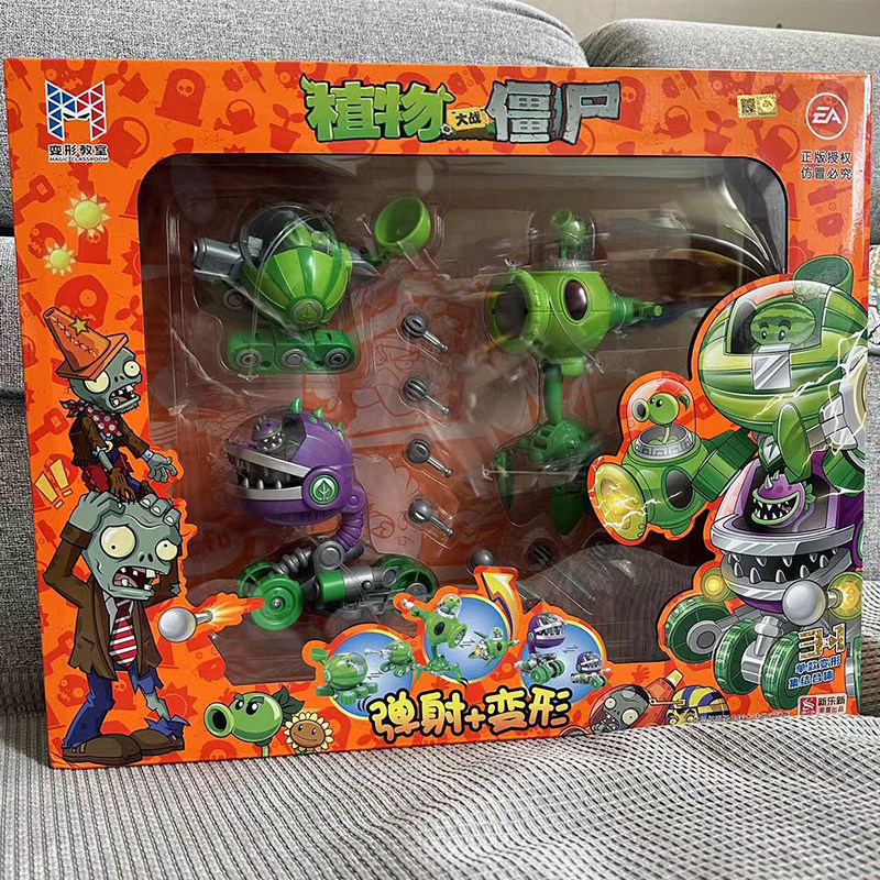 XINLEXIN 식물 대 좀비 방출 변형 어린이 장난감 대화 형 변형 메카 로봇 선물