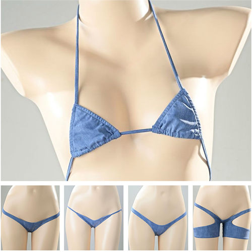 百搭双层三角杯迷你胸衣赛高泳衣