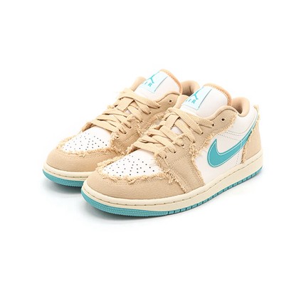 Air Jordan 1 Low AJ1低帮 米白蓝 女子帆布拼接 HF4983-252