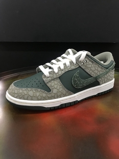 053 耐克Nike Low Dunk Premium爆裂纹岩石绿低帮男子板鞋 HF4878