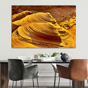 黄土高坡招财进宝挂画土壤泥土寓意好旺宅旺财源滚滚招财风水贴画