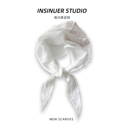 石原里美【法式OL】纯色三角巾