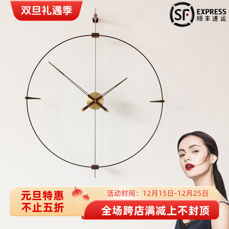 现代极简家用大指针网红个性挂钟