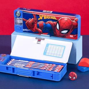 蜘蛛侠文具盒创意高端双面铅笔袋男孩小学生多功能笔盒高科技文具