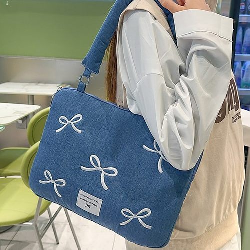 韩国ins牛仔刺绣笔记本电脑包14