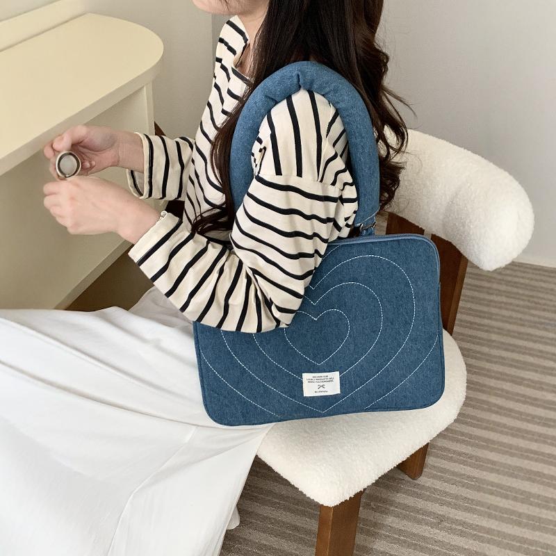 笔记本电脑包女士2024新款14寸适用苹果macbookair/pro13英寸单肩高级感小众防摔防震联想华为16颜值内胆包