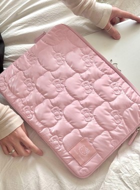 适用macbook内胆包Air13寸2025新款M4韩国ins粉色苹果Pro14英寸联想华为笔记本电脑包女