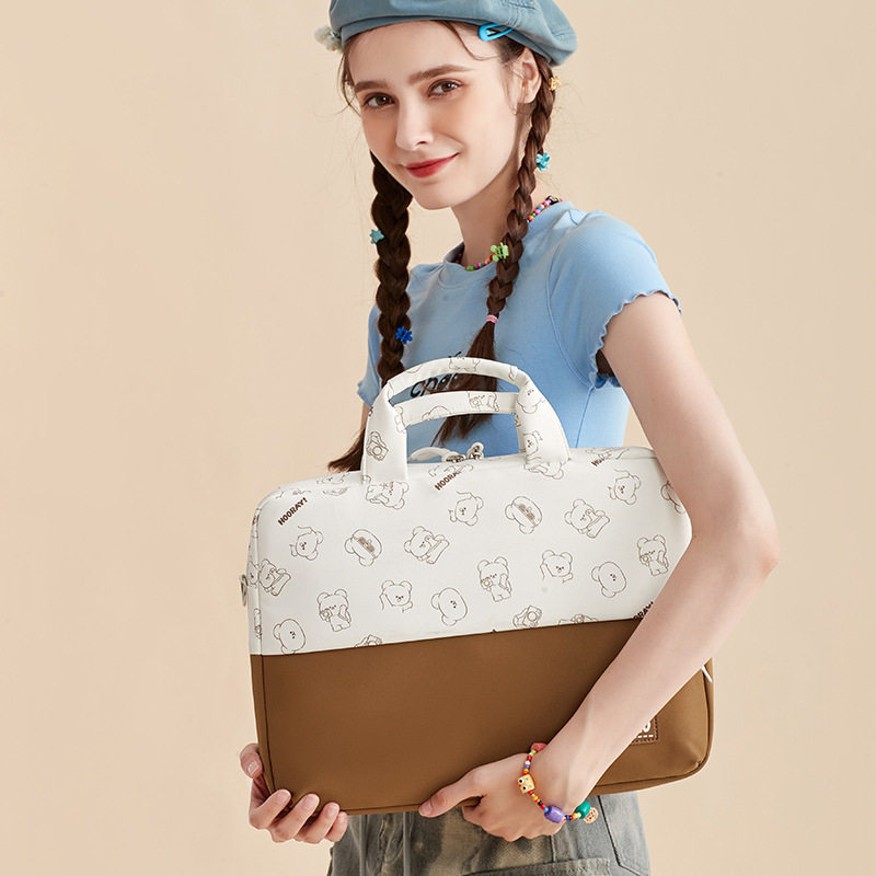 2025新款笔记本电脑包14寸手提女高颜值可爱适用苹果macbookair/pro15.6英寸联想华为16内胆斜挎包