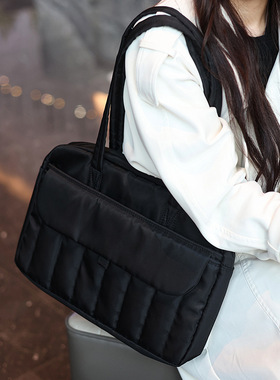 适用笔记本电脑包14寸手提女高颜值通勤单肩包苹果macbookair/pro13.3联想华为15.6大容量16内胆