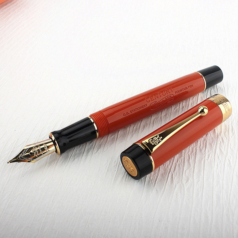 金豪世纪100大豆腐全色系列男士高档商务墨水钢笔办公硬笔书法笔